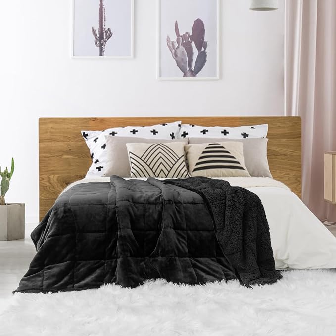 Sivio Sherpa Fleece Weighted Blanket - Image 2