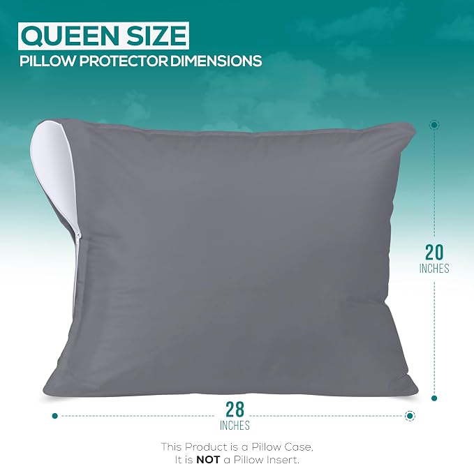 Utopia Bedding Premium 100% Waterproof Pillow Protectors - Image 2