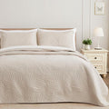 Exclusivo Mezcla King Size Quilt Bedding Set, Lightweight Brich Beige Quilts by ExclusivoMezcla