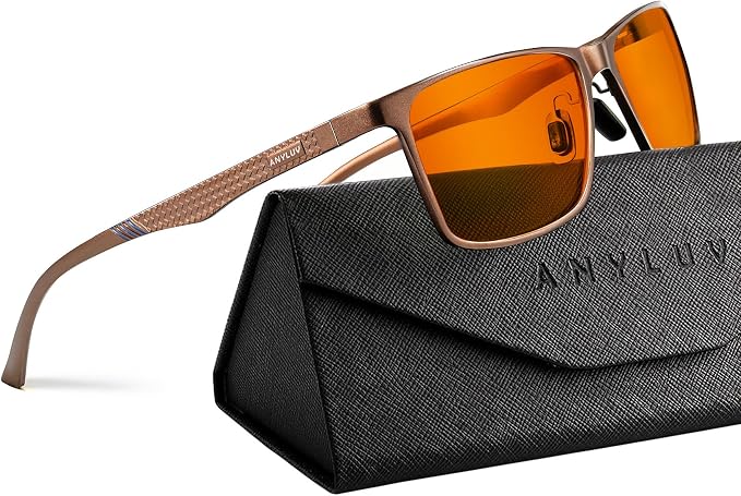 ANYLUV Blue Light Glasses Men, Relieve Eyestrain and Eye Protection, Al-Mg by ANYLUV