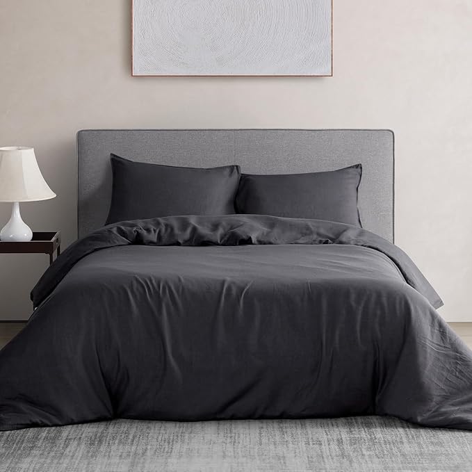 DAPU 100% Linen Duvet Cover Set by DAPU