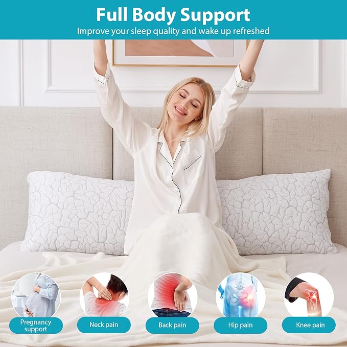 Cooling Body Pillow for Adults, Shredded Memory Foam Full Body Pillow - Image 2