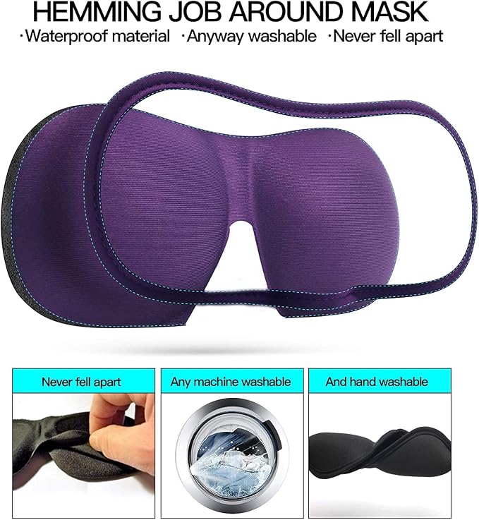 3D Eye mask for Sleeping, Machine Washable, Sleep Mask for Women, Blinder - Image 6
