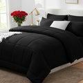 CozyLux Oversized King Comforter Sets Black, 7 Pieces Bed in a Bag, Ultra-Soft by CozyLux