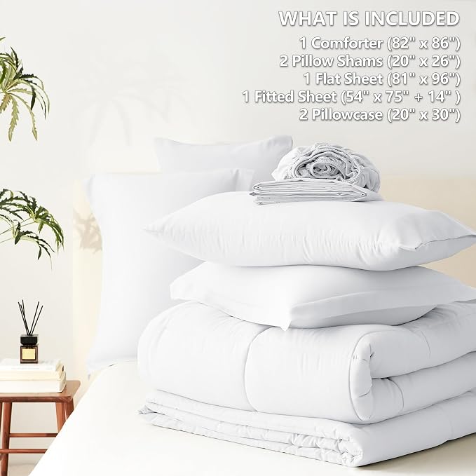 CozyLux Full Size Comforter Sets White - Image 7