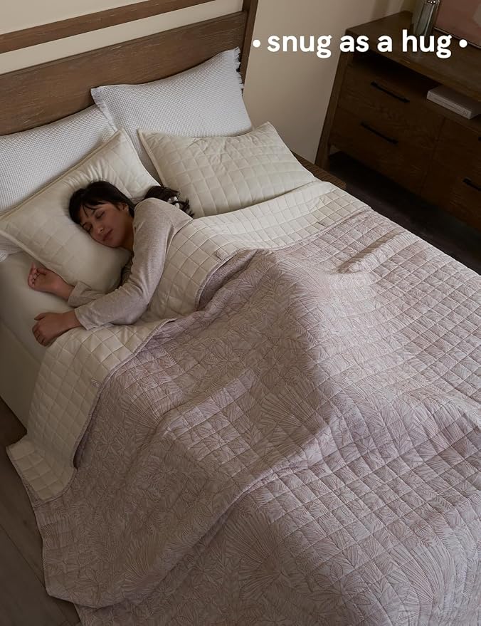 YnM 12lbs Weighted Blanket for Adults, Linen Heavy Bed Throw Blanket - Image 3
