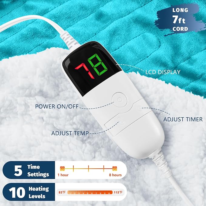 BOMOVA Heated Electric Throw Blanket - Image 2