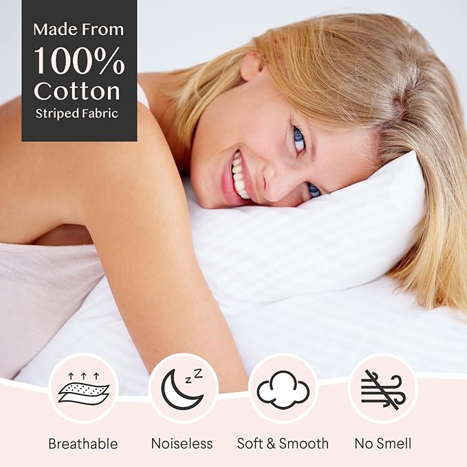 FAUNNA 600TC 100% Cotton Pillow Protectors, Standard Size, 2 Pack, Oeko-TEX - Image 3