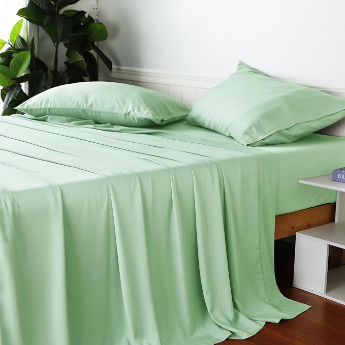 Bamboo Viscose Flat Sheets Only, Sateen Weave Full Size Flat Sheet Only - Image 5