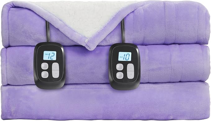 LaffyLo Electric Heated Blanket King Size 90 x 100, Dual Control, Fast Heating - Image 6