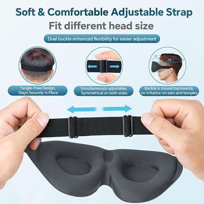 ZGGCD Sleep Mask for Side Sleeper, Light Blocking Sleeping Eye Mask for Women - Image 6