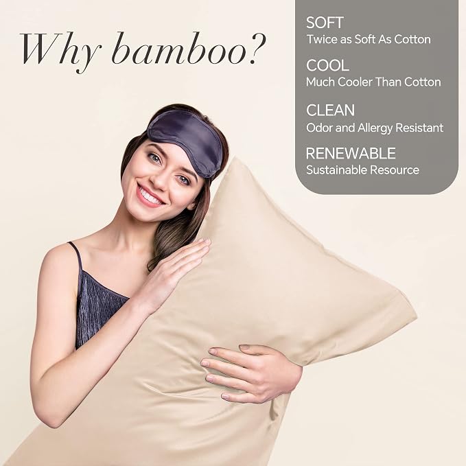 BEDELITE Body Pillow Case Cover, Rayon Made from Bamboo, Cooling Body Pillow - Image 2