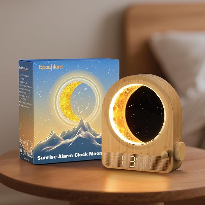 Sunrise Alarm Clock, Dual Alarms, 30/60/90min Timer, Easy Snooze by Epochleno
