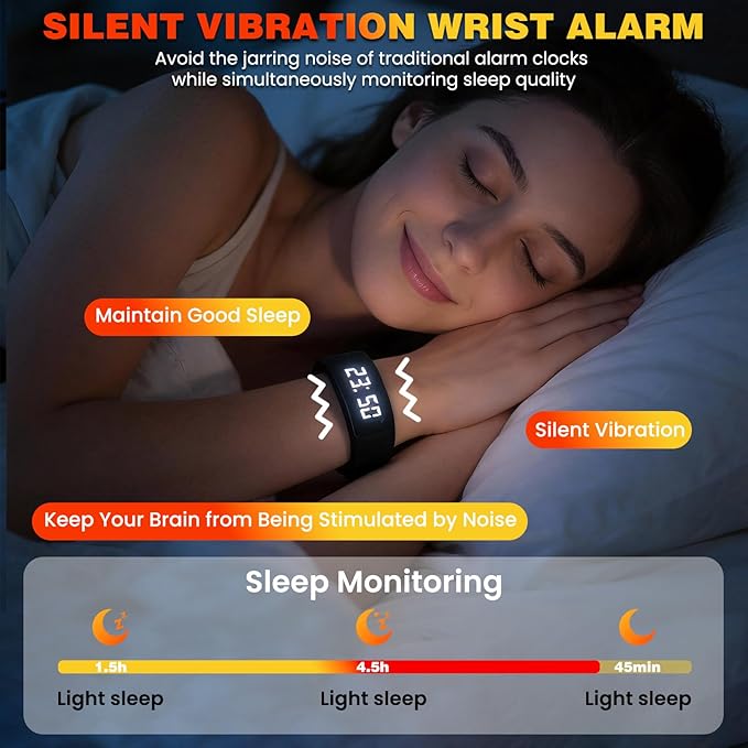 Effective Alarm Clocks for Deep Sleepers Extremely Vibrating Watch Deaf People - Image 3