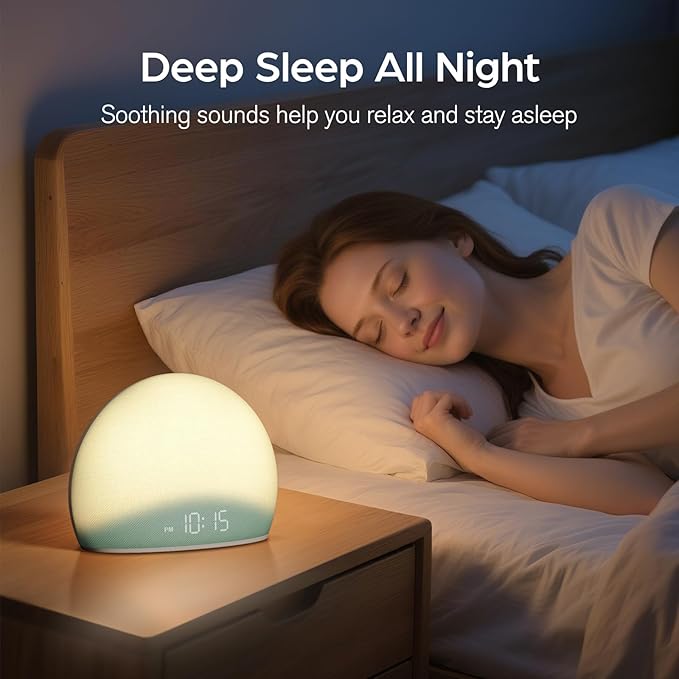 HOUSBAY Sunrise Alarm Clock, 20 Soothing Sleep Aids, Dimmable Display, - Image 5