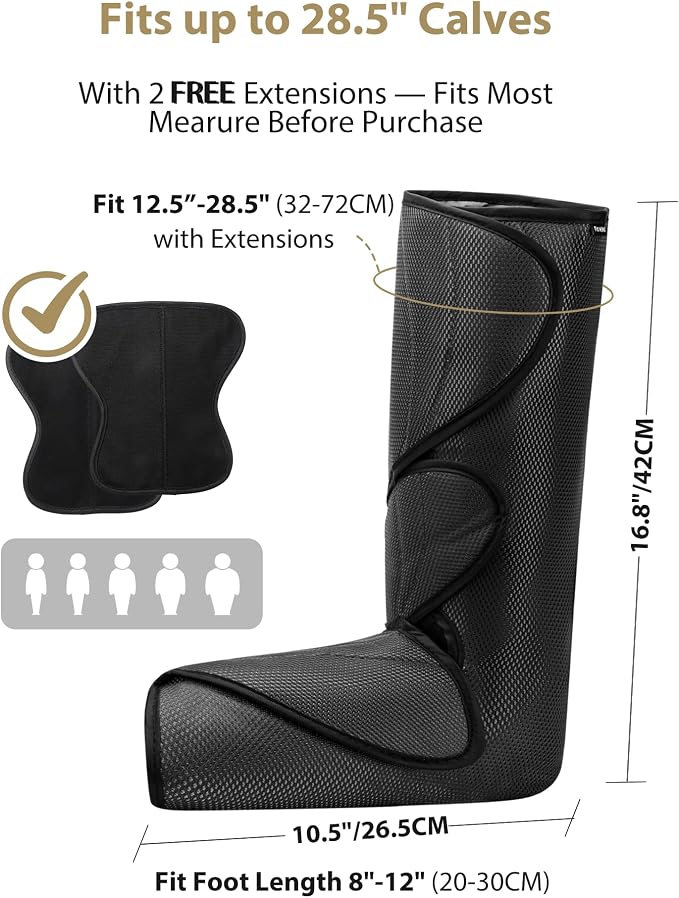 FIT KING Leg Massager for Circulation and Pain Relief, Air Compression Leg and - Image 5