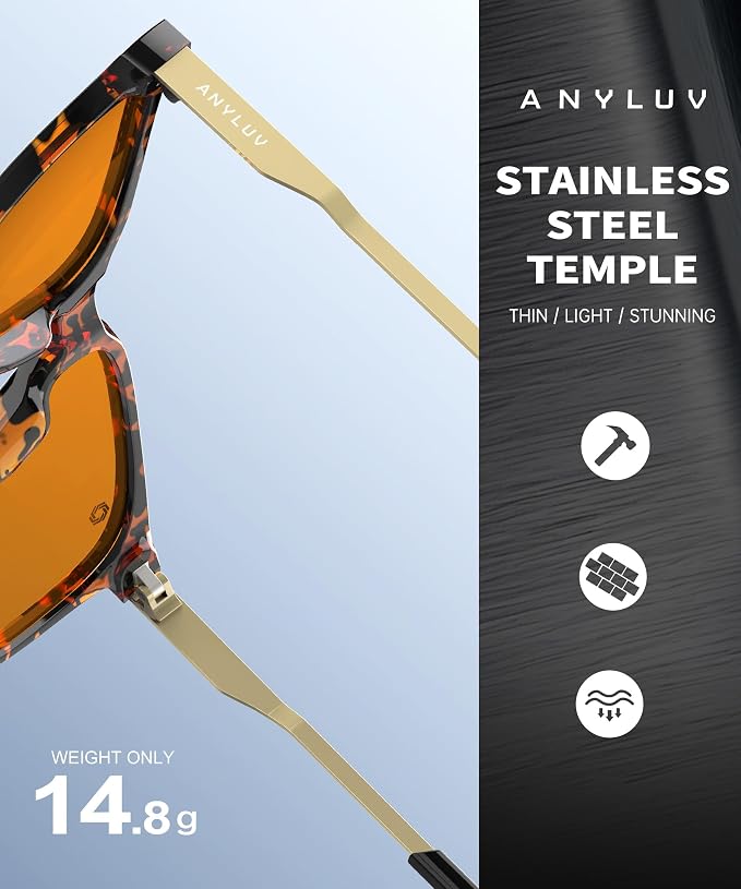 ANYLUV Blue Light Glasses for Men, Lightweight Computer Gaming Glasses - Image 5
