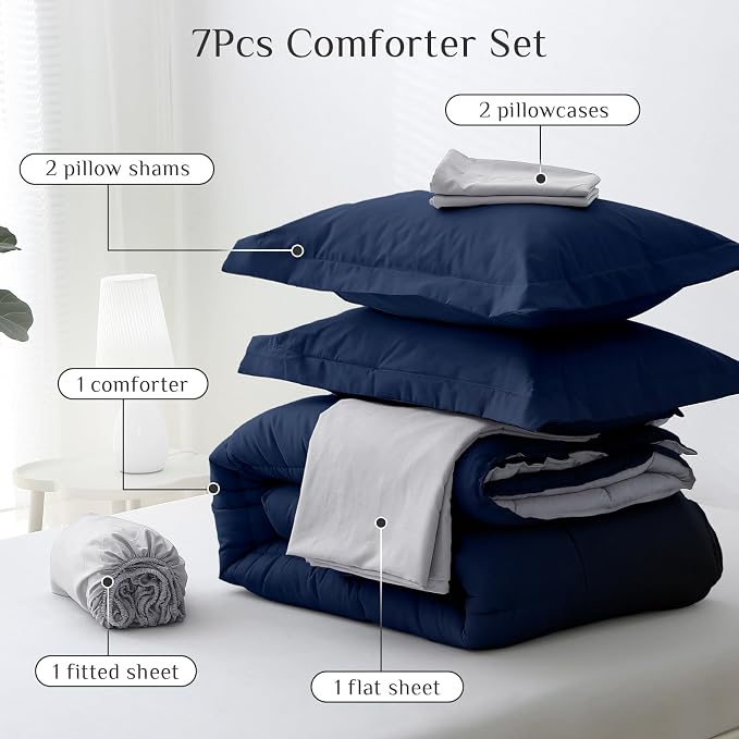 JOLLYVOGUE California King Comforter Set, Ultra-Soft Cal King Size Comforter - Image 5