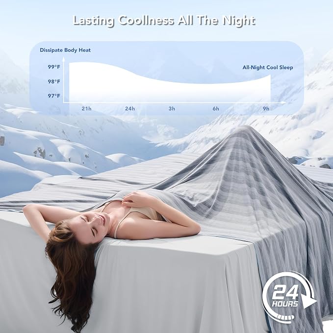 GOHERO Cooling Blanket Throw- 50"x60" Summer Cooling Throw Blanket - Image 3