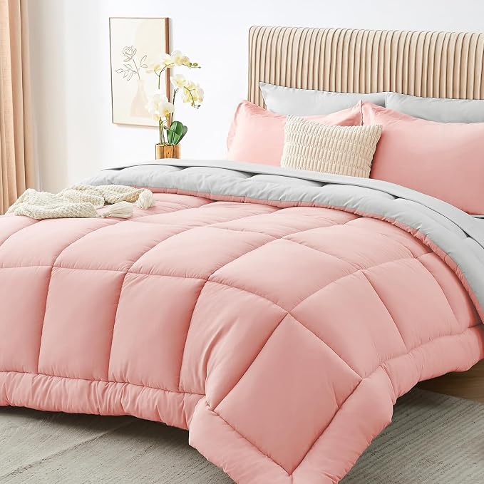 Sasttie Full Size Comforter Sets, 7 Pieces Reversible Bed in a Bag Full by SASTTIE