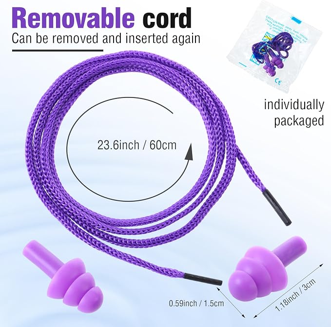 Tondiamo 200 Pairs Ear Plugs Reusable Silicone Earplugs - Image 2