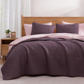 WRENSONGE King Size Quilt-3 Pieces Lightweight Italian Plum Bedspreads King by WRENSONGE