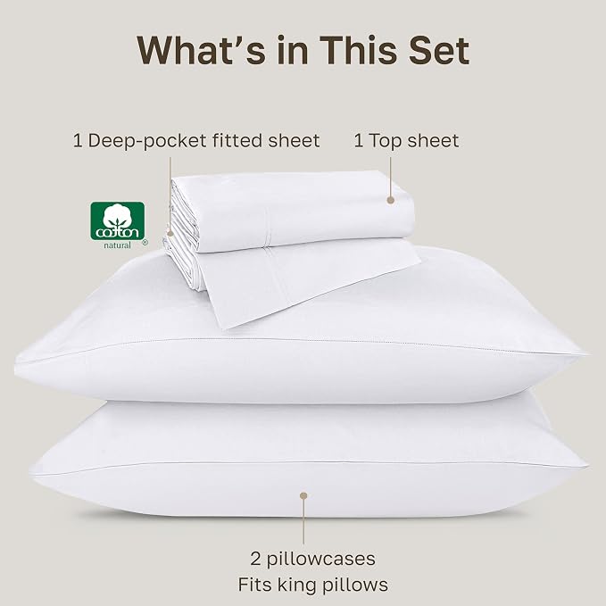 California Design Den Luxury 800 Thread Count King Size Sheets Set - Image 4