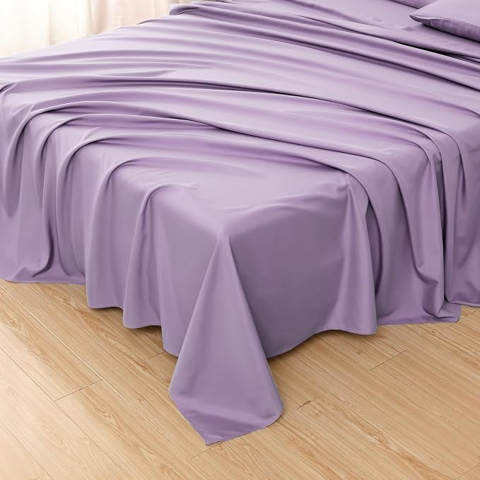 Toodou Soft Silky Touch, Mmost Comfortable and Luxurious Lavender Twin Flat - Image 4