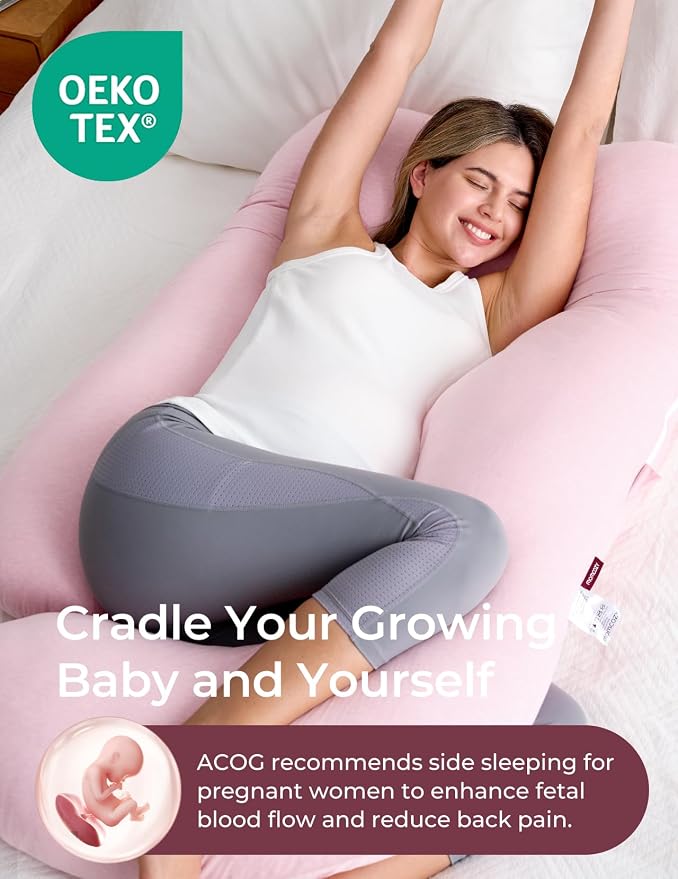 Momcozy Pregnancy Pillows for Sleeping, U Shaped Full Body Maternity Pillow for - Image 2