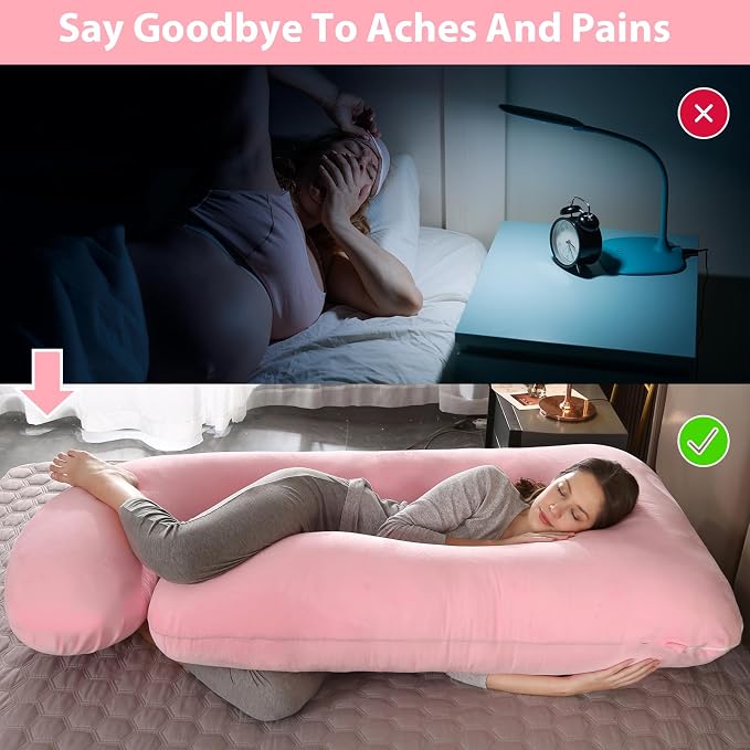 BATTOP Pregnancy Pillows for Sleeping- U Shaped Full Body Maternity Pillow - Image 5
