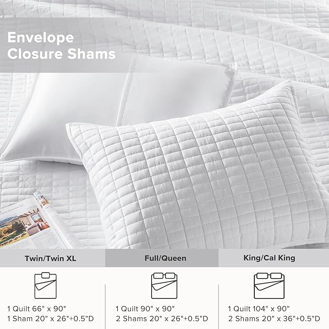 Comfort Spaces Kienna Quilt Set- Double Sided Stitching Design Summer Blanket - Image 5