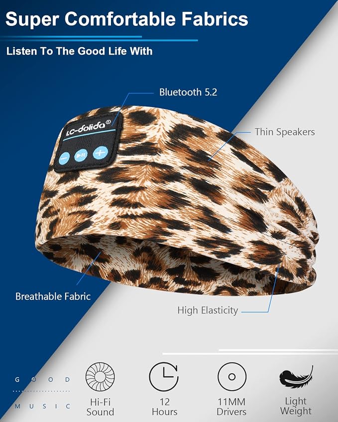 LC-dolida Sleep Headphones Bluetooth, Sleep Headphones Sleep - Image 4