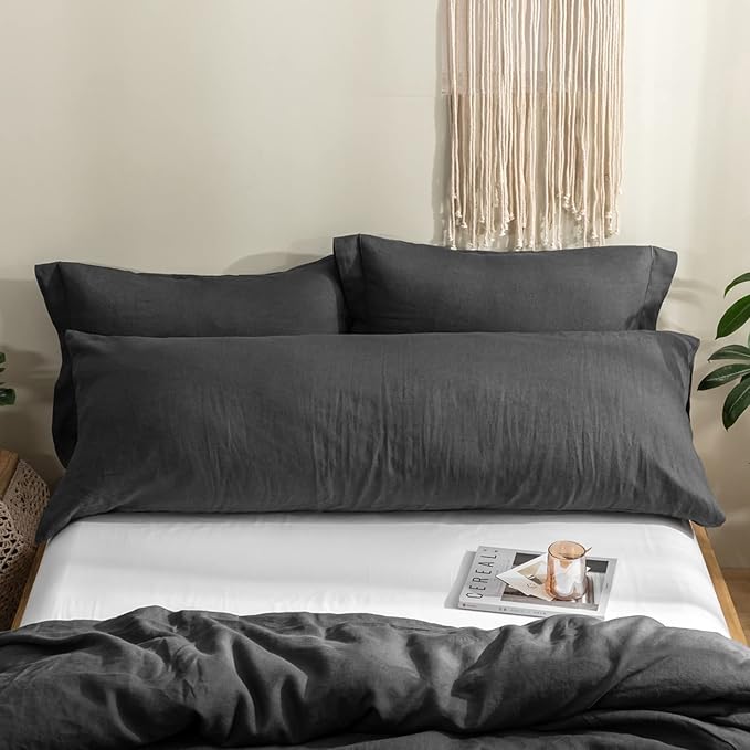 Simple&Opulence Body Pillow Cover 20" x 54", 100% Pure Linen, Ultra Soft and by SimpleOpulence