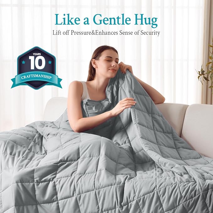 Topblan Weighted Blanket for Adults 12lbs, Soft Cooling Breathable Weighted - Image 2