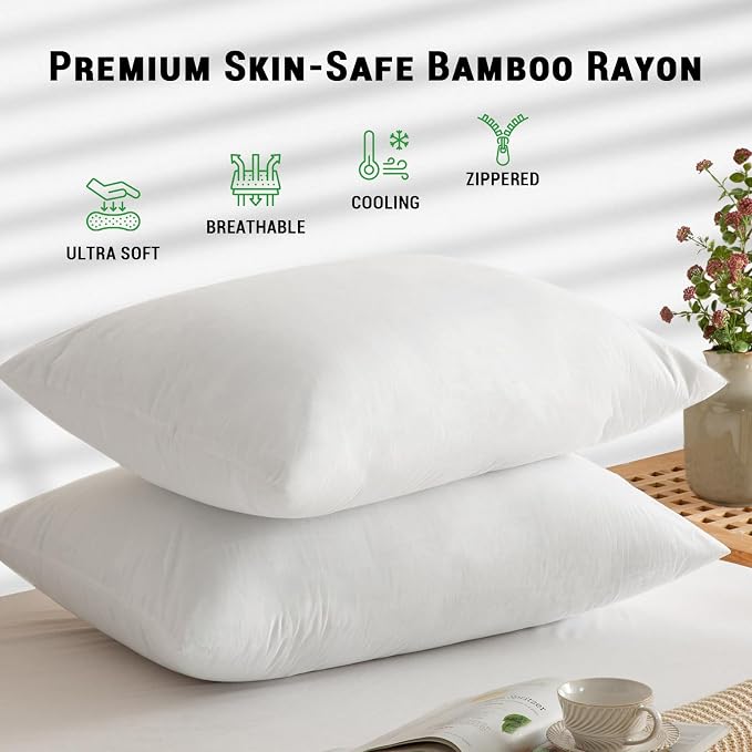 Gogreen Bamboo Rayon Waterproof Pillow Protector, Breathable Pillow Cover - Image 2