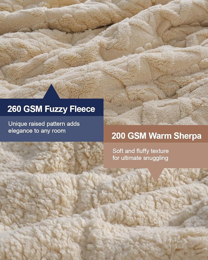 Super Fuzzy Soft Sherpa Fleece Weighted Blanket, 20 lbs Dual Sided Fluffy Heavy - Image 3