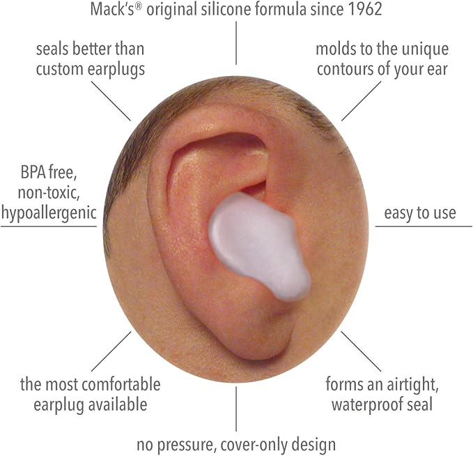 Mack's Pillow Soft Silicone Earplugs, 12 Pair – The Original Moldable Silicone - Image 2