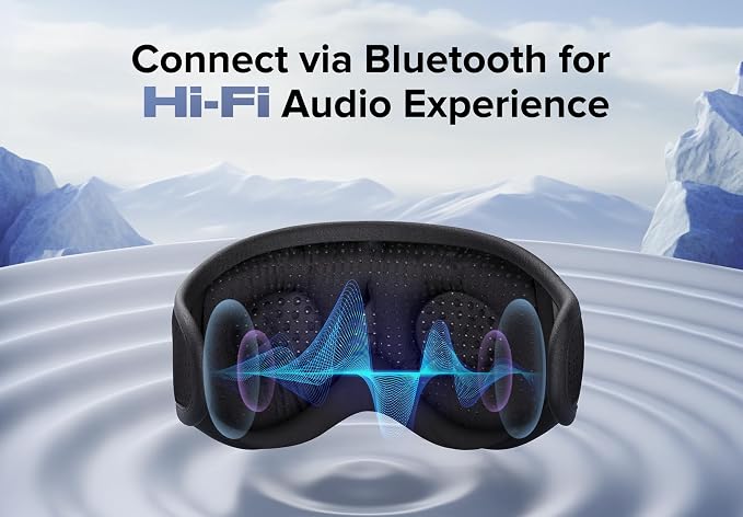 Sleep Mask with Headphones Bluetooth 5.4, TOPOINT 3D Eye Mask Blackout Breath - Image 6