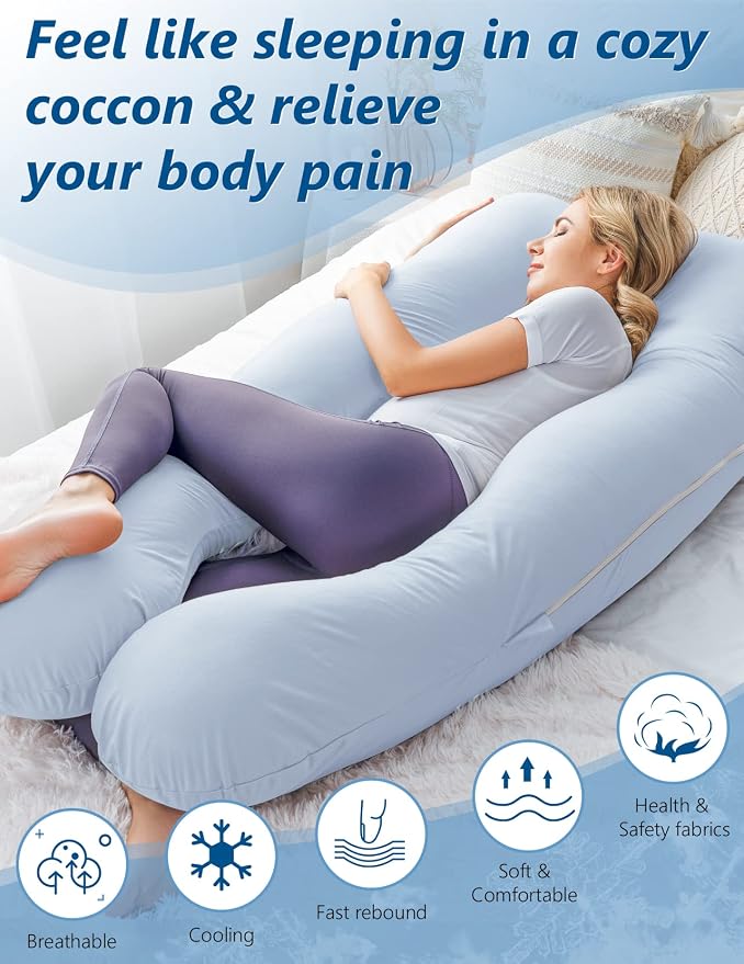 Meiz Pregnancy Pillow, Cooling Pregnancy Pillows - Image 6