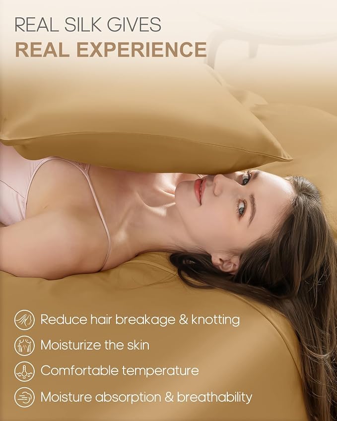 THXSILK 100% Pure Mulberry Silk Pillowcase - Image 3