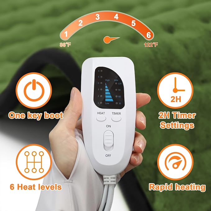 Deepsoon Heating Pad, Electric Heating Pads - Image 8