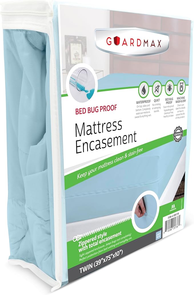 Guardmax Jersey Knitted Twin Zippered Mattress Encasement by Guardmax