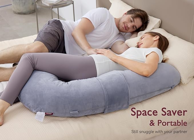 Momcozy Pregnancy Pillow, Original F Shaped Maternity Pillow - Image 6