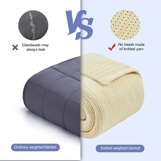 L'AGRATY Knitted Weighted Blanket - Image 2