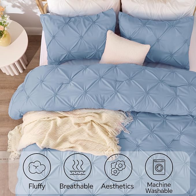 BEDELITE Cornflower Blue Twin Comforter Set - Image 5