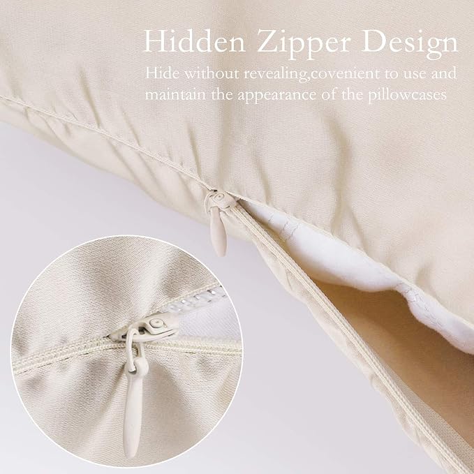 JOGJUE Silk Pillowcase for Hair and Skin 2 Pack 100% Mulberry Silk Bed - Image 4