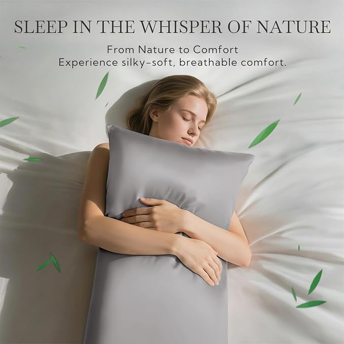 MR&HM King Pillow Cases Set of 2, Cooling Pillow Case - Image 2