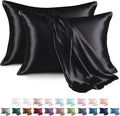 MR&HM Satin Pillowcase for Hair and Skin, Silk Satin Pillowcase 2 Pack by MRHM