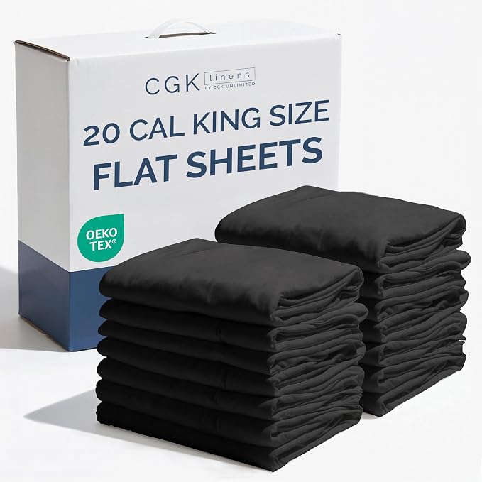 Cal King Size Flat Sheets by CGKUnlimited