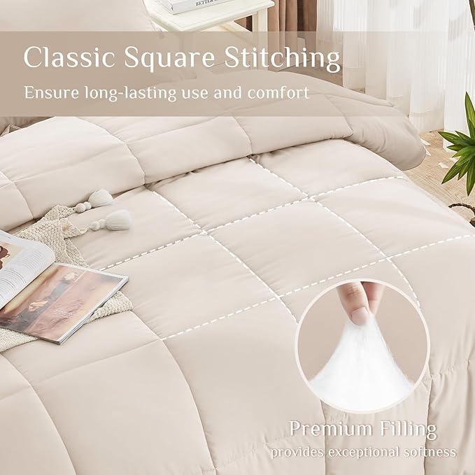 JOLLYVOGUE Oversized King Comforter Set, Ultra-Soft Bed in a Bag Oversized King - Image 3